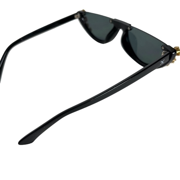 SUNGLASSES SUN GLASSES Shades Rhinestones Cat Eye Plastic Frames Bling Black - Picture 8 of 15